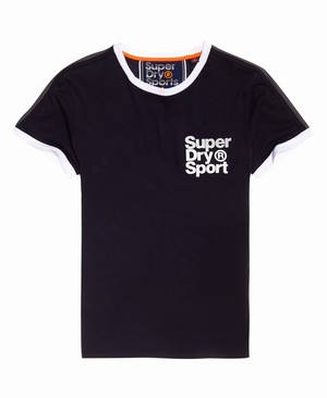 Superdry Classics Tokyo Ringer Férfi Pólók Fekete | RKBCY2790